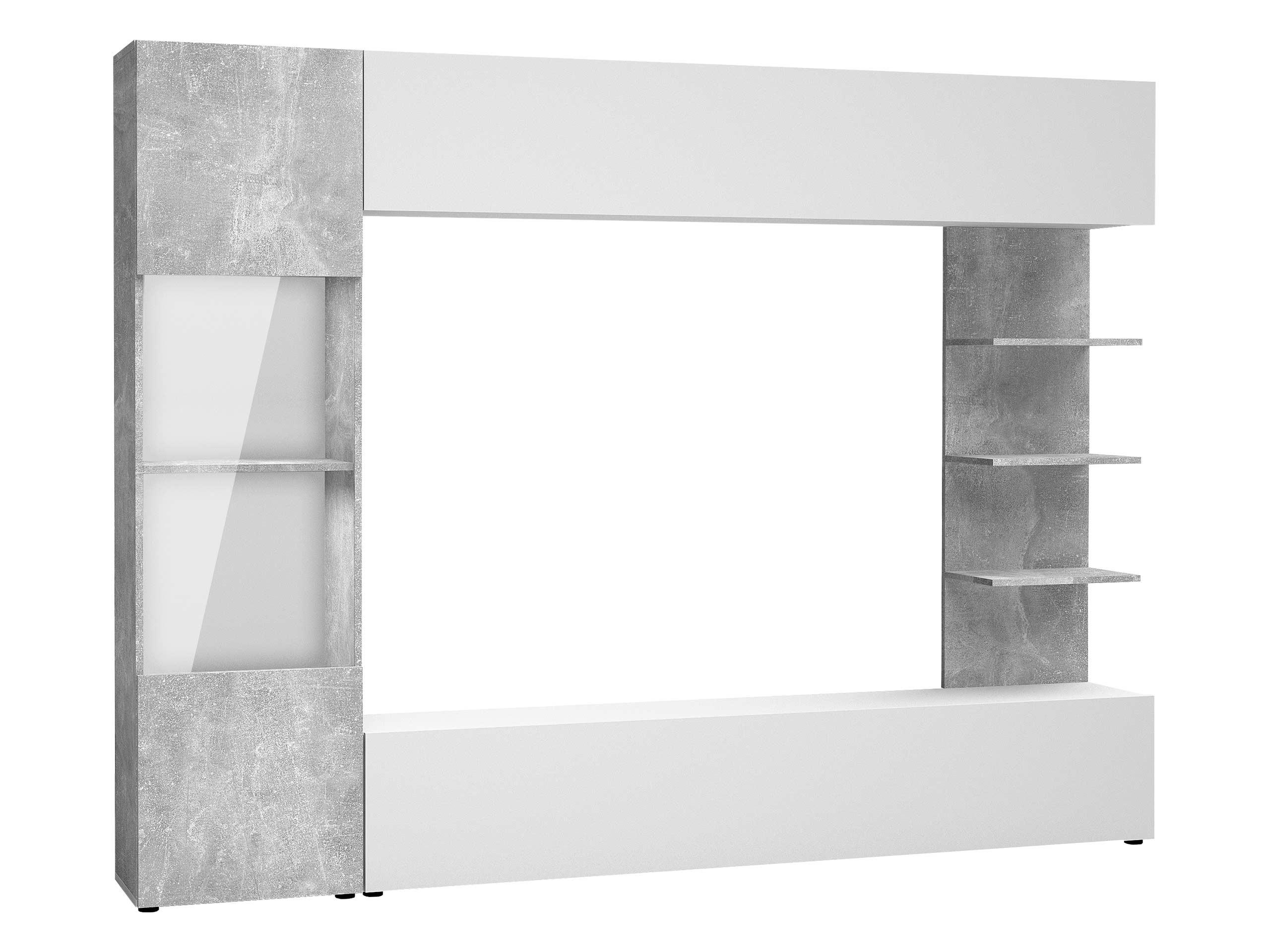 WOHNWAND Lazando - Weiß, Holzwerkstoff (250/187/30cm) - MIRJAN24