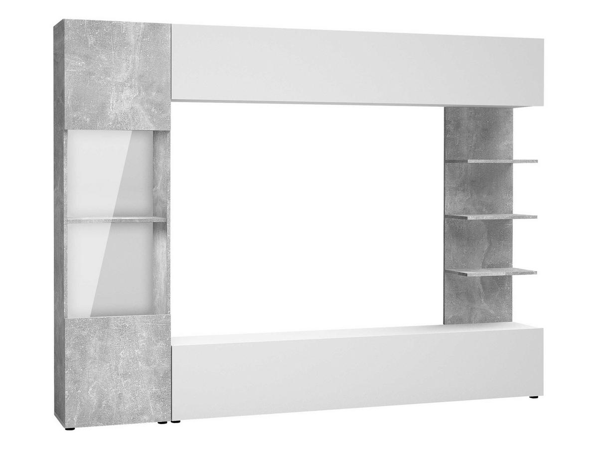 WOHNWAND Lazando - Weiß, Holzwerkstoff (250/187/30cm) - MIRJAN24