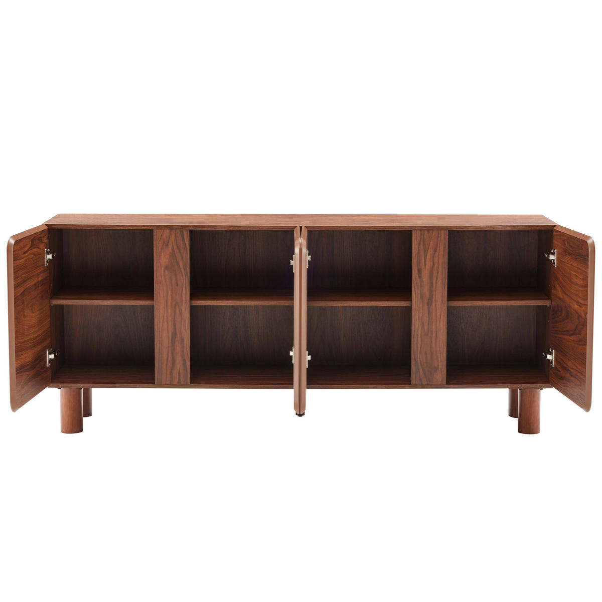SIDEBOARD, dunkles Holz - Braun, Holz (180/75/38.2cm) - Oviala