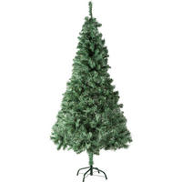 WEIHNACHTSBAUM ,inklusive Metallständer mit Kunststoffkappen,grün - Grün, Kunststoff (180cm) - tectake