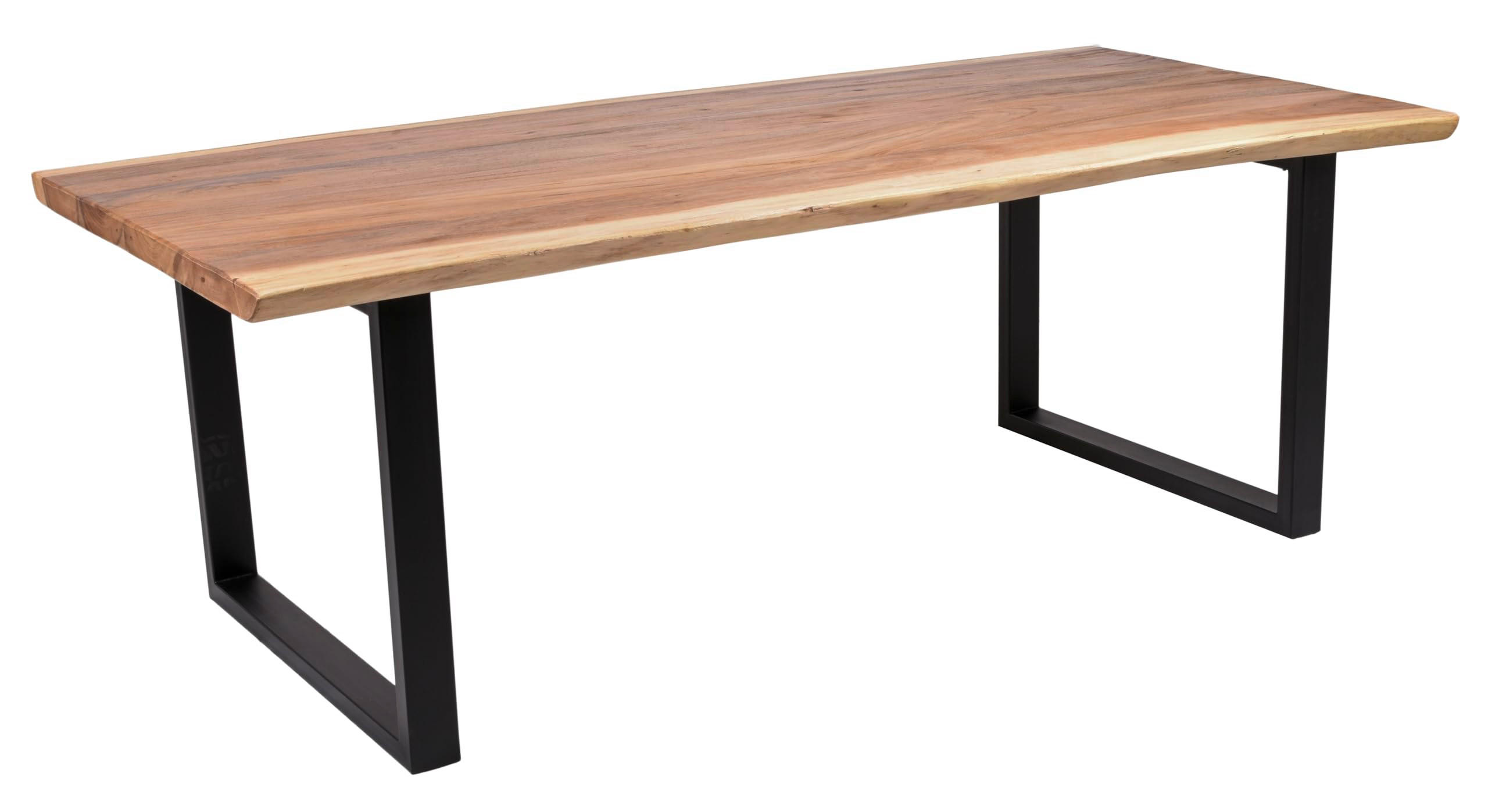 ESSTISCH Tessa mit Baumkante Suarholz 220x100x75cm - Naturfarben, Holz (100/220/75cm) - DELUKE