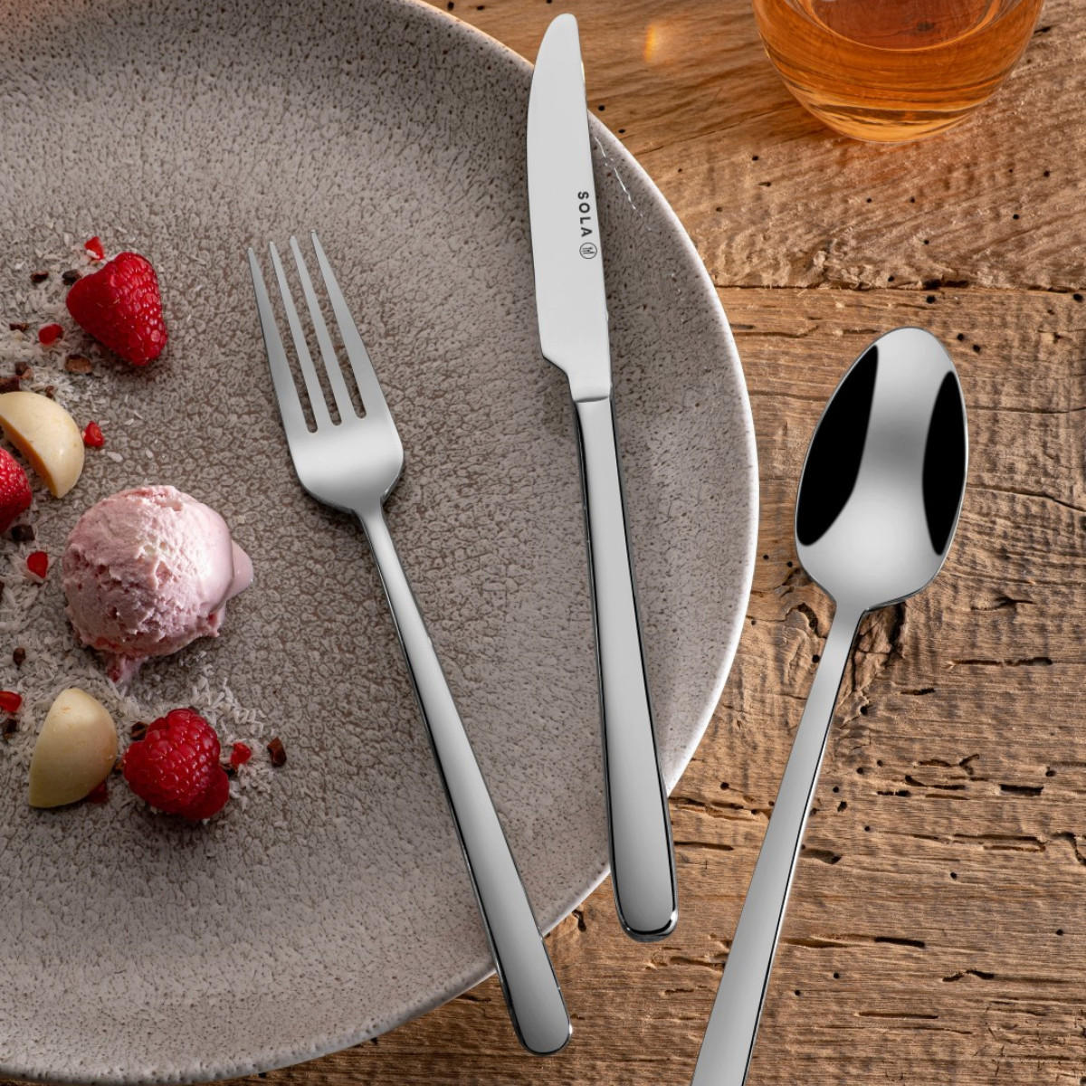 BESTECKSET Donau - 18/10 Edelstahl - 70-teilig / 8 Personen - Silberfarben, Metall - Sola