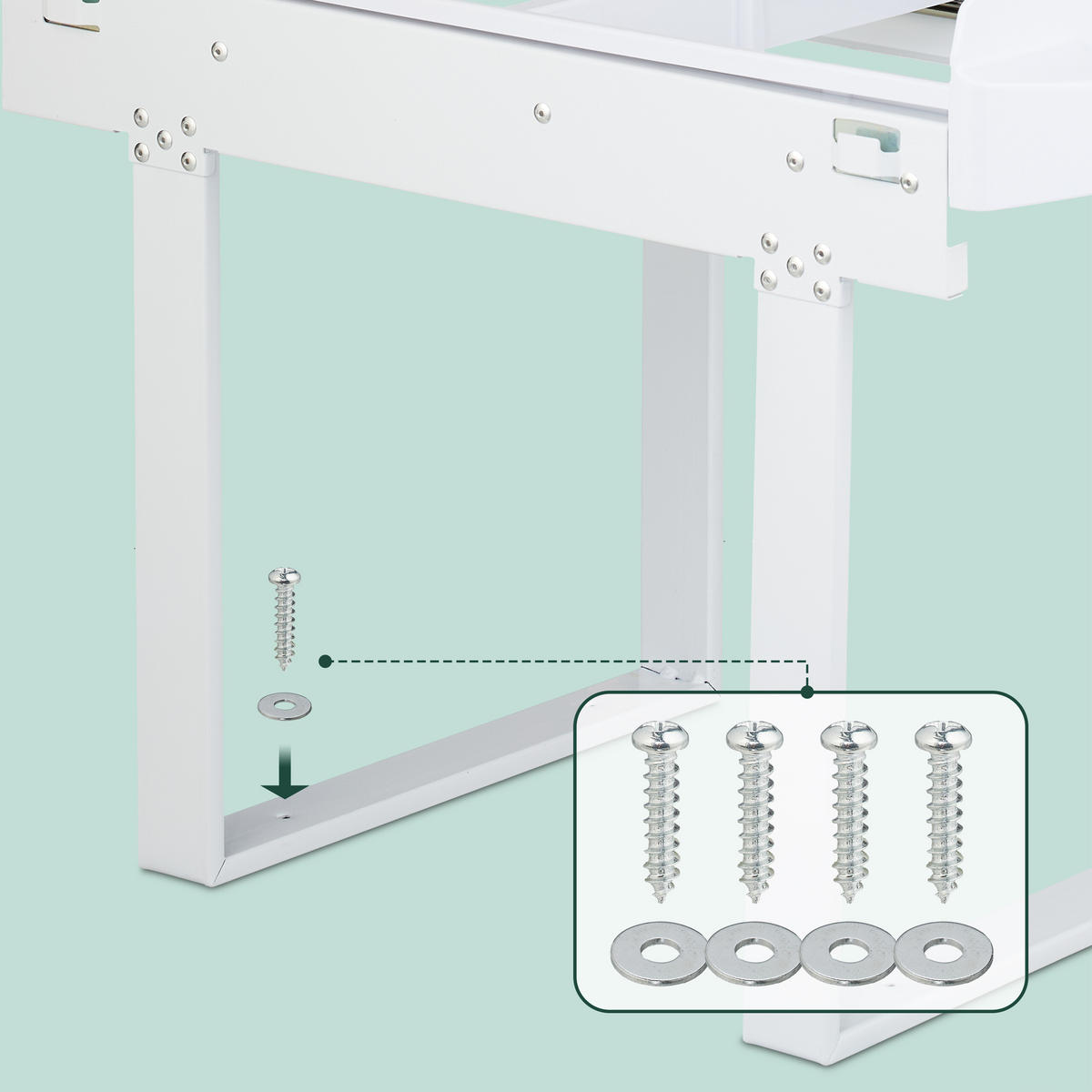 EINBAUMÜLLEIMER - Weiß, Kunststoff/Metall (34/41.3/51.8cm) - Relaxdays