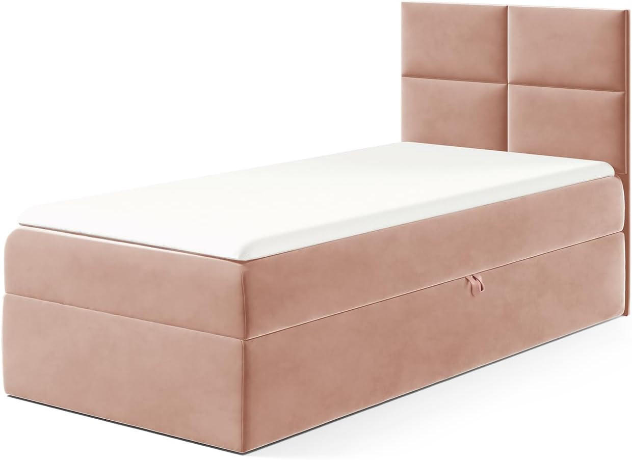 KINDERBETT MINO 3 - Pink, Holzwerkstoff (104/208cm) - Meblini