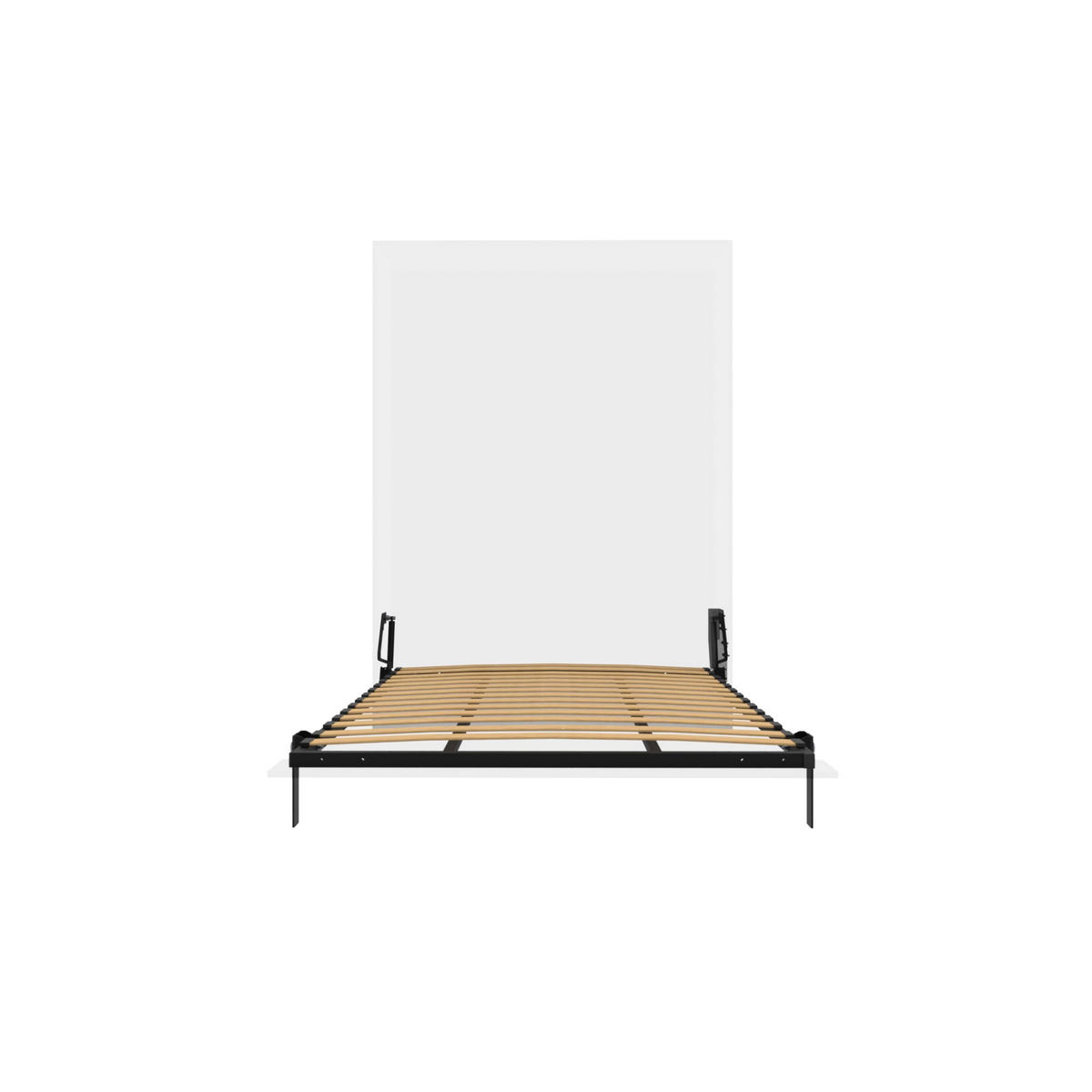 SCHRANKBETT Morphy Einbaubares 140x190 Vertikal - Weiß, Holz/Metall (140/190cm) - WallBedKing