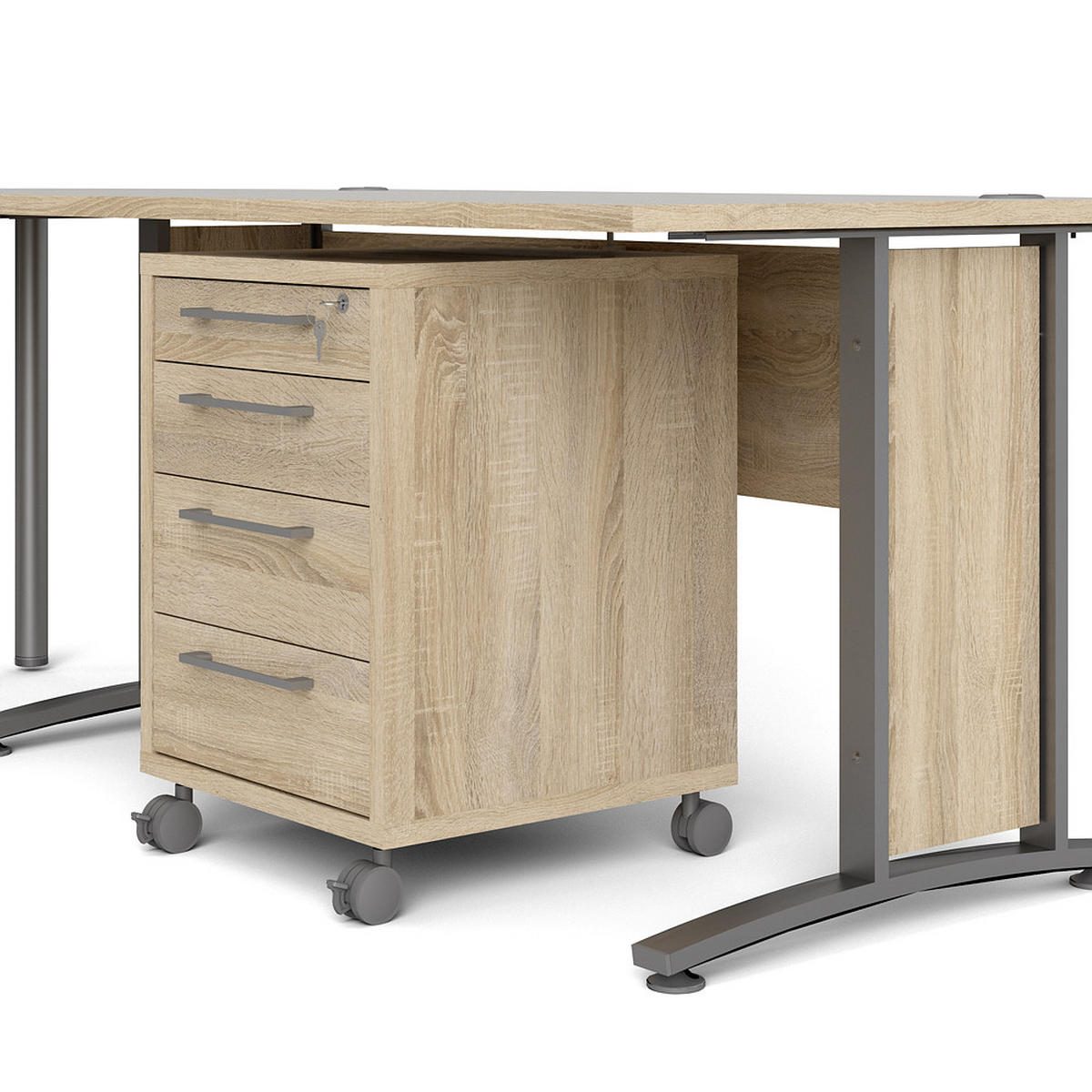 ECKSCHREIBTISCH Eiche Dekor - Eiche Wotan, Holzwerkstoff (230/200/75cm) - ebuy24