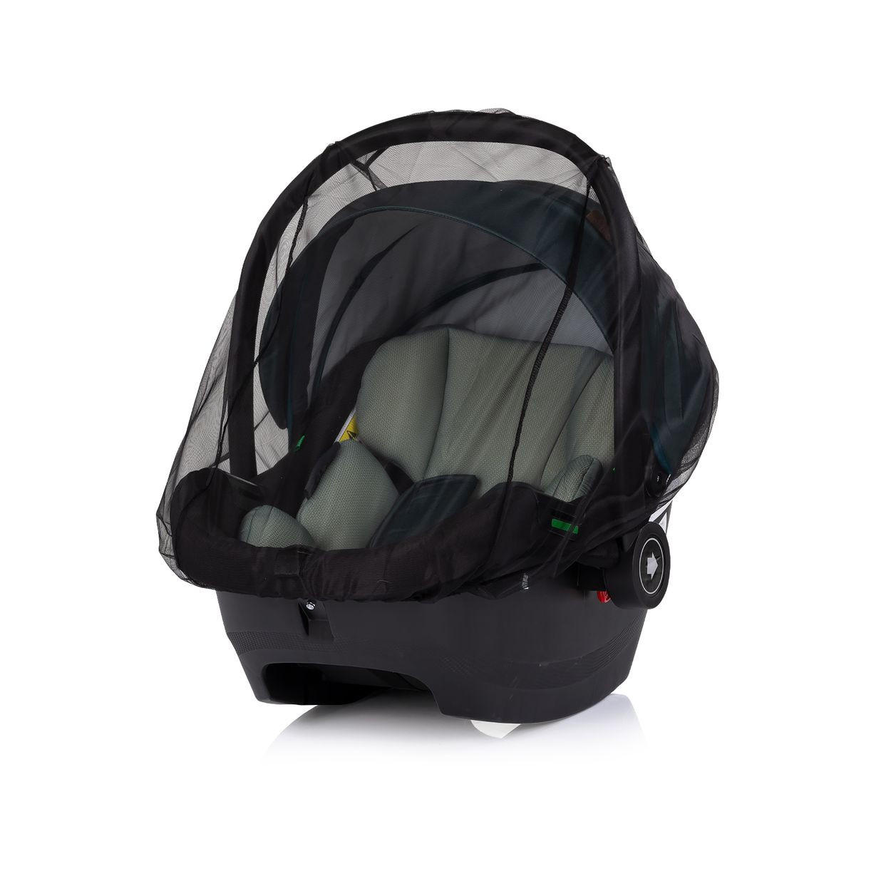 BABYSCHALEN-REGENSCHUTZ Babyschalen-Moskitonetz MKKSTK025 schwarz Polyester, ab Geburt, leicht zu reinigen, für unterwegs, kompakt - Schwarz, Textil (24/4/21cm) - Chipolino