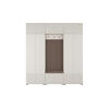 GARDEROBE Ritmo version 3 mit POLSTERPANEELEN BRAUN - Beige/Braun, Holzwerkstoff (210/225/41cm) - Jerpax