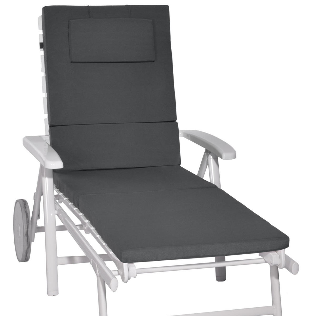 ROLLLIEGENAUFLAGE Loft RL 200/60/5 cm Graphitgrau - Grau, Textil (60/5/200cm) - Beautissu 