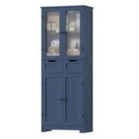 GESCHIRRSCHRANK 60x170x30cm Tiefblau - Dunkelblau, Holzwerkstoff (30/170/60cm) - Bextsrack