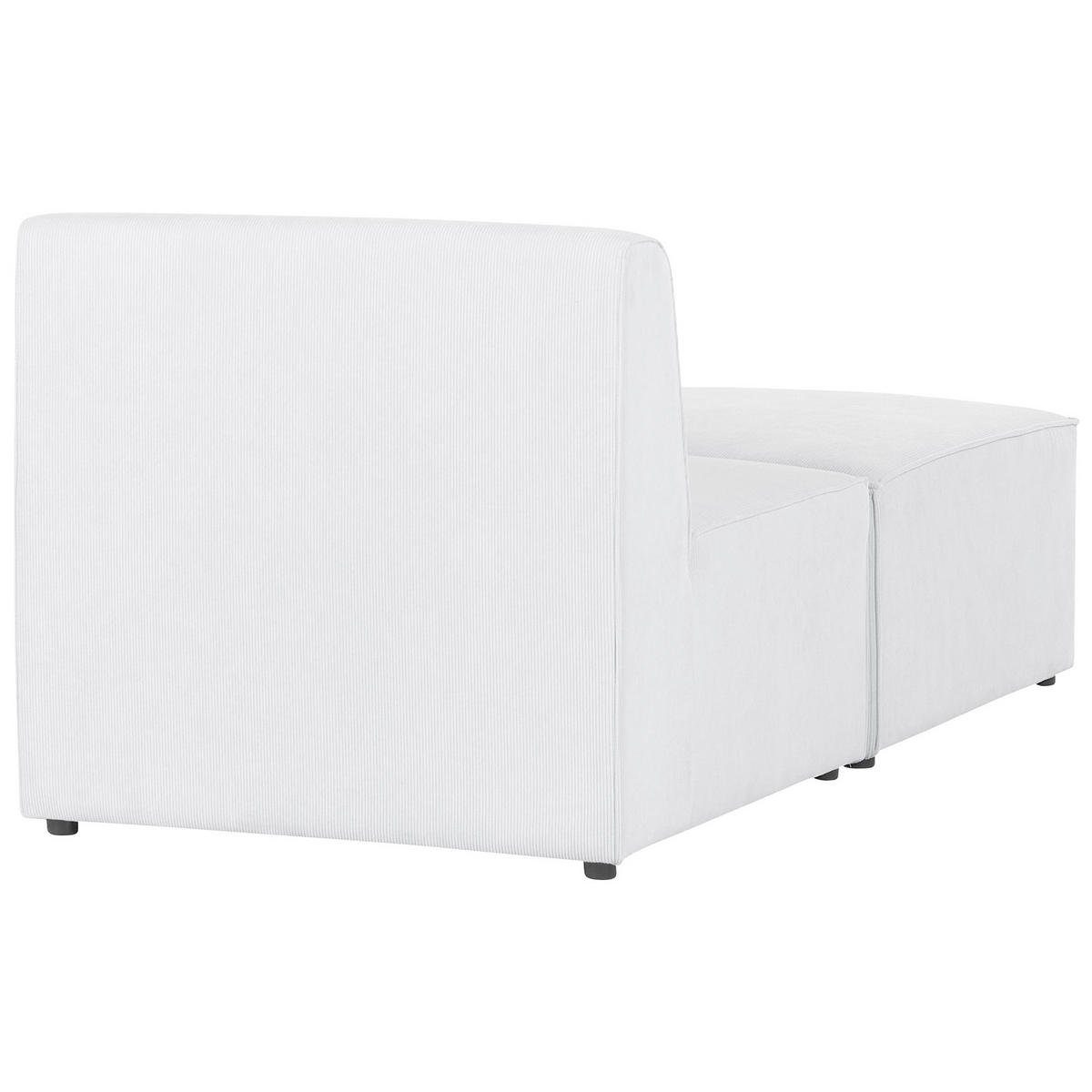 CHAISELOUNGE Cord cremeweiß Lemvig - Weiß, Textil (83/41/166cm) - Beliani