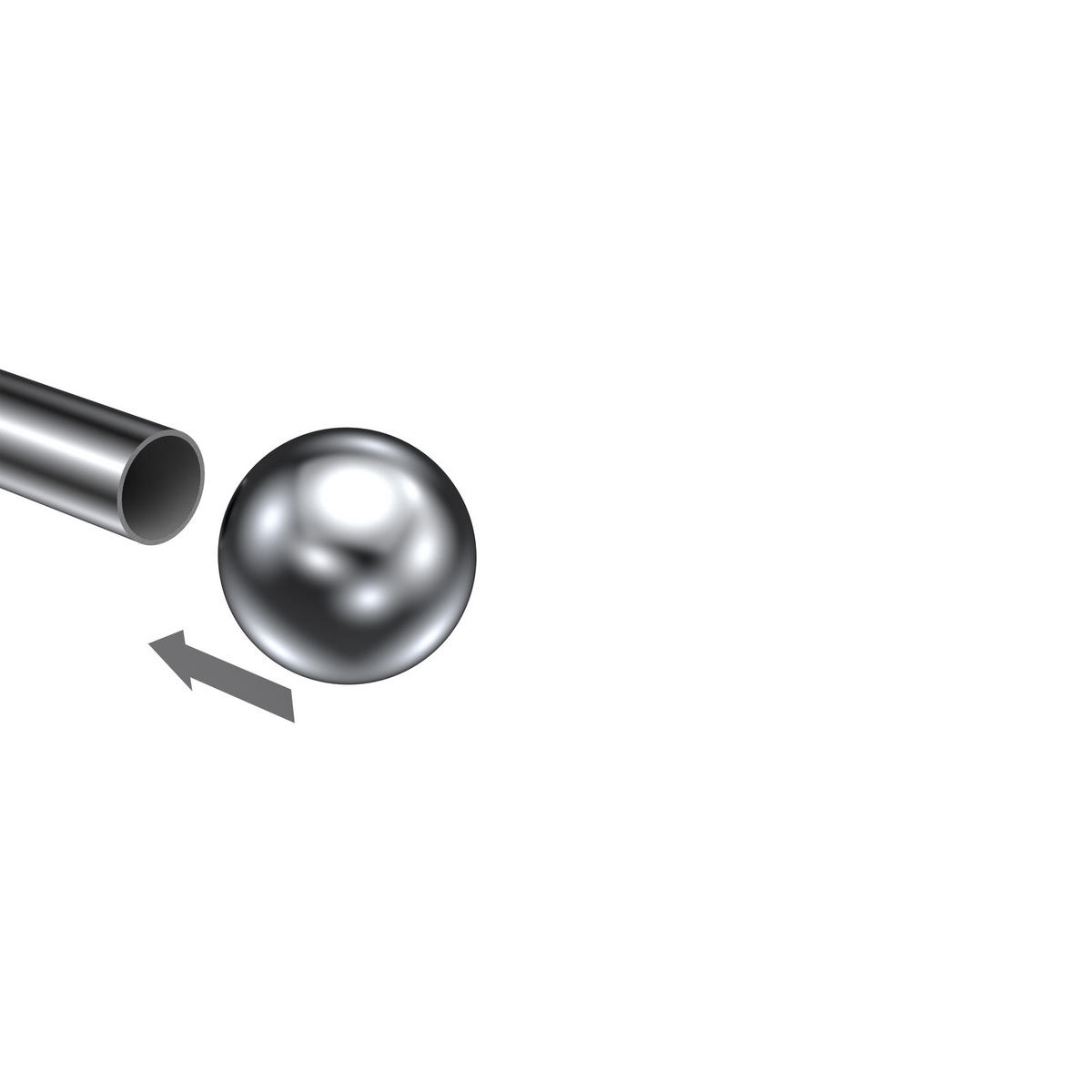 ENDSTÜCKE FÜR GARDINENSTANGEN 20 mm Ø, Luino Chrom, Packung 2 Stück - Chromfarben, Metall (2.5/3/3cm) - INTERDECO