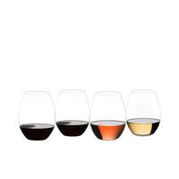WEINGLAS Stemless Wine Friendly 4er-Set, Kristallglas, 570 ml - Transparent, Glas (0.57L) - Riedel