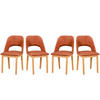 ESSZIMMERSTUHL 4x "MONTI 2", grandson, zetta 295 - Birkefarben/Kupferfarben, Holz (43/82/40cm) - Leaf Design