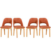 ESSZIMMERSTUHL 4x "MONTI 2", grandson, zetta 295 - Birkefarben/Kupferfarben, Holz (43/82/40cm) - Leaf Design