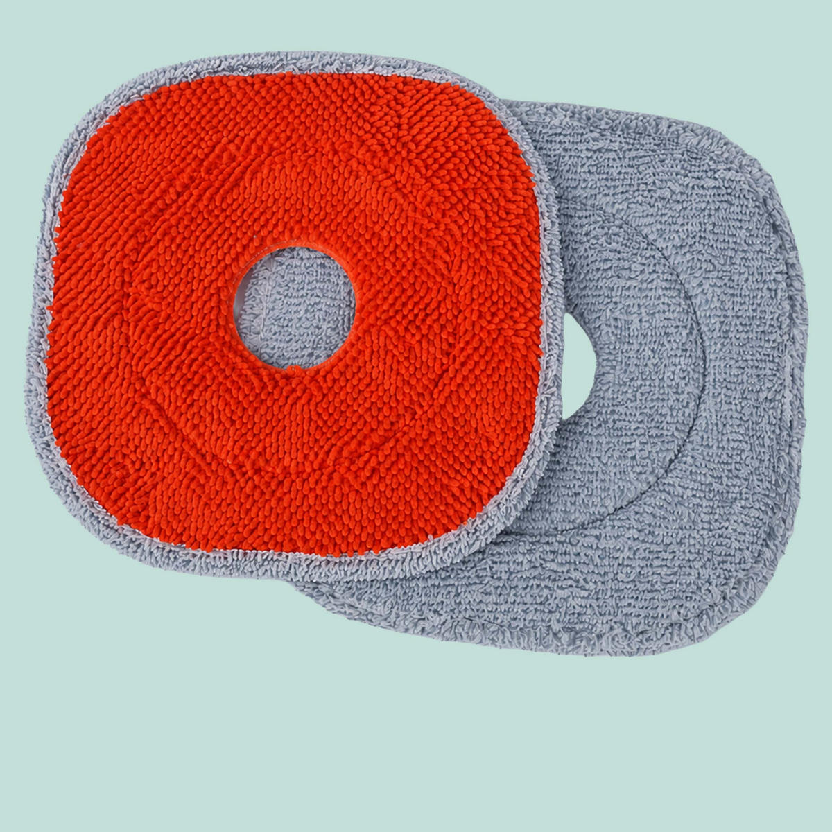MOP Bílá Oranžová skládací kbelík ždímací systém 3,8 l 2ks-sada padů - různobarevná, kov/textil (34.5/18/34.5cm) - Relaxdays