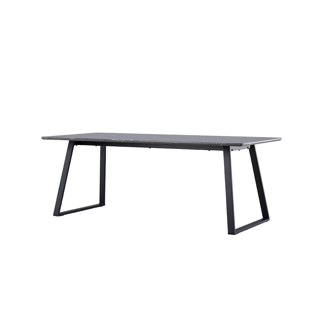 ebuy24 ESSTISCH Grau 200cm × 90cm × 75cm