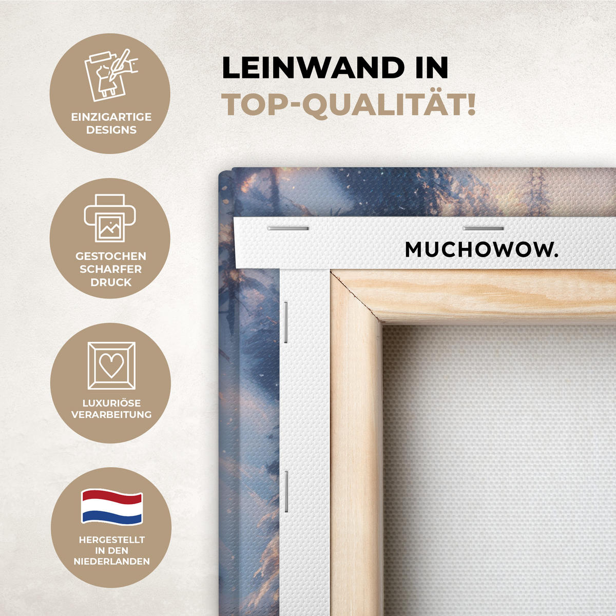 LEINWANDBILD Weihnachtszug - Schnee - Winter - Weihnachten 30x20 cm - Dunkelrot, Textil (30/20cm) - MuchoWow