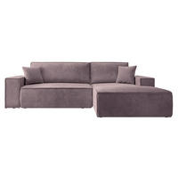 ECKSOFA Farese Rosa mit Cordbezug, rechts - Pink/Schwarz, Kunststoff/Textil (167/267cm) - Selsey