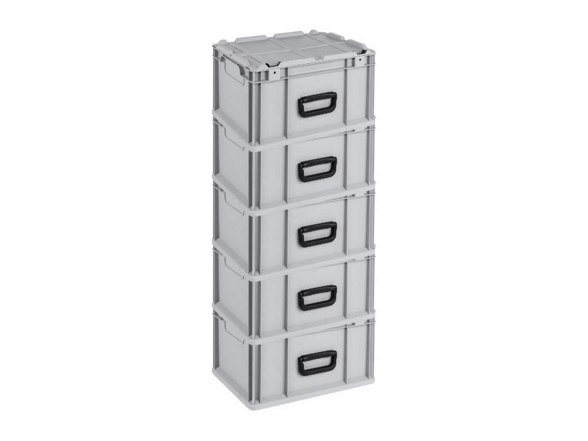 EUROBOX 5x Nextgen Portable 235x30x40cm 20 Liter - Grau, Kunststoff (30/23.5/40cm) - PROREGAL