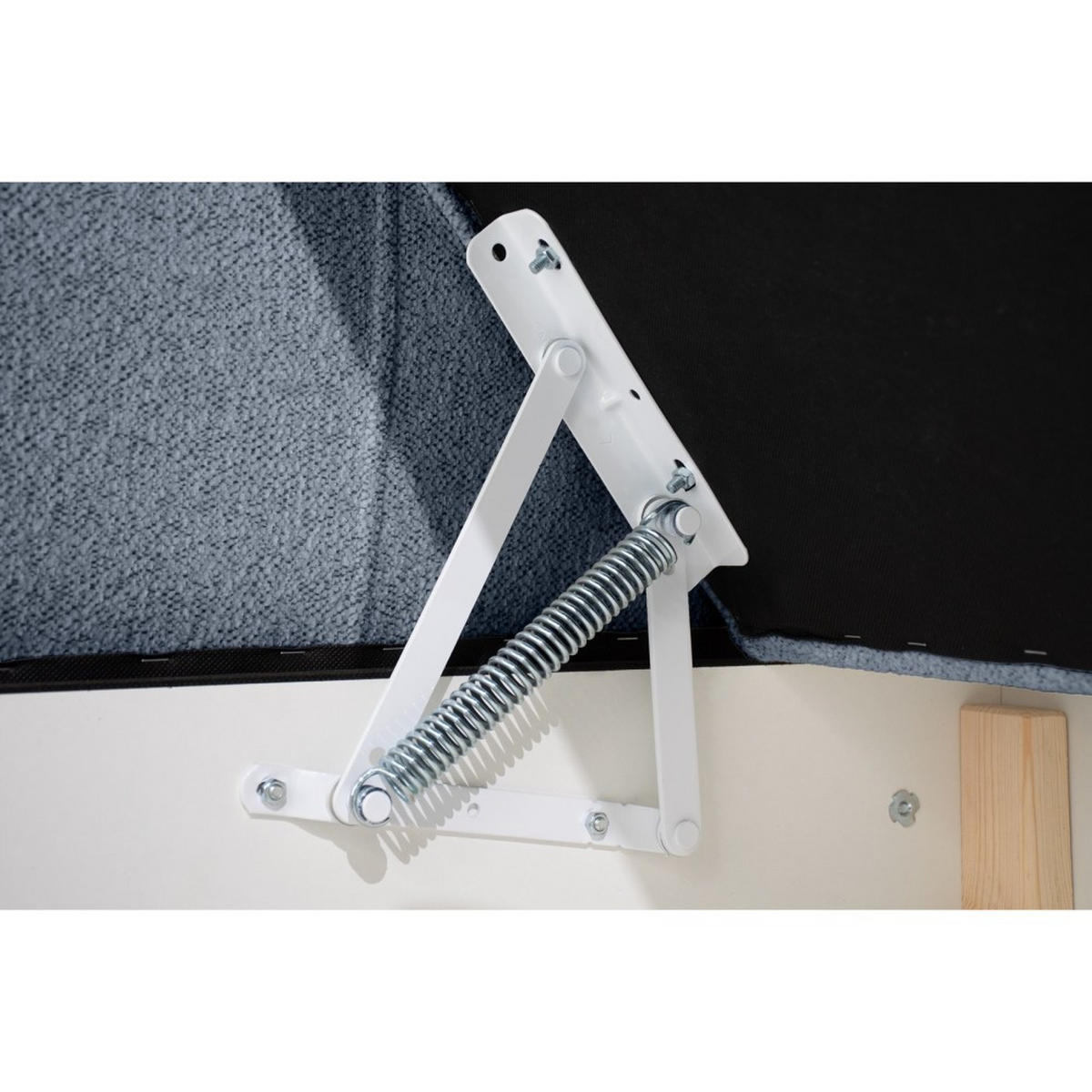 POLSTERBETT Topiq I 184/203/103 hellblau, Bouclé-Stoff - Hellblau, Holzwerkstoff (180/200cm) - Beautysofa