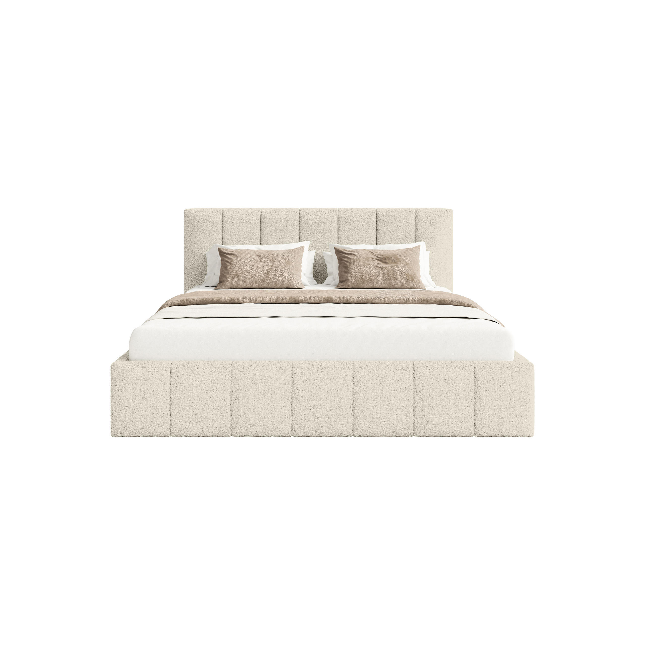 POLSTERBETT Torao 120x200 cm, Beige - Beige, Textil (120/200cm) - Fedve