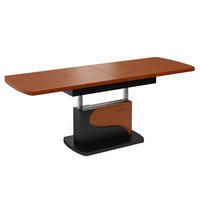 COUCHTISCH rechteckig Kirschbaum - Schwarz matt ausziehbar höhenverstellbar - Kirschbaumfarben/Schwarz, Holzwerkstoff (70/120/58cm) - designimpex