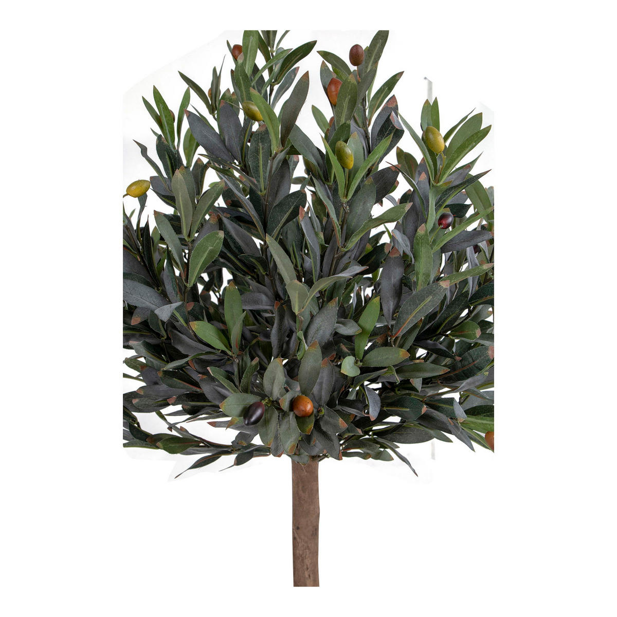 OLIVENBAUM PE-Kunststoff, Polyester, Draht, Zement Grün - Grün, Kunststoff (120cm) - tinkaro