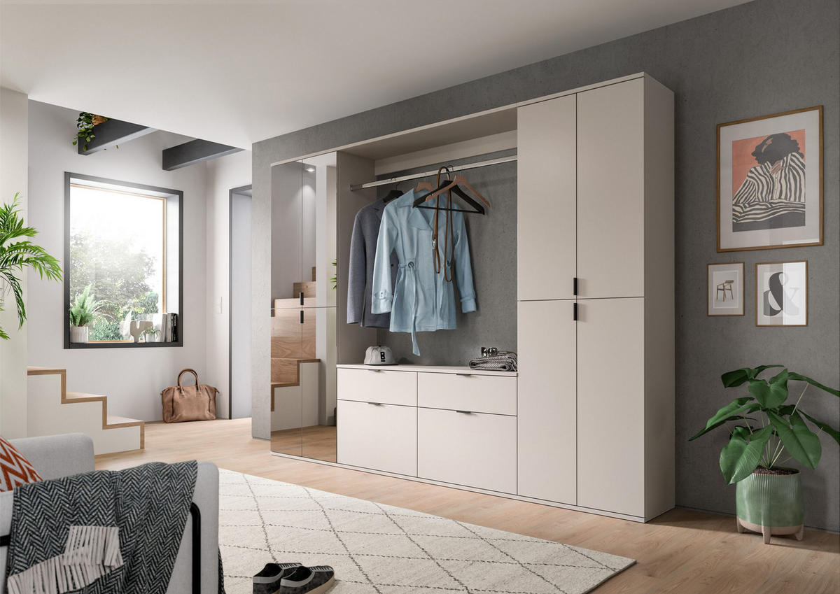 HOCHSCHRANK PROJEKT X (B/H/T: ca. 61/193/34 cm) in Kaschmir/Kaschmir - Kaschmir, Holzwerkstoff (61/193/34cm)