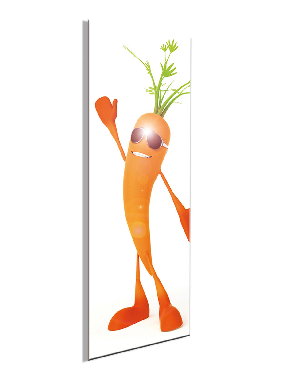 GLASBILD 30x80 cm Küche lustig orange - Gelb, Glas (30/80cm) - artissimo