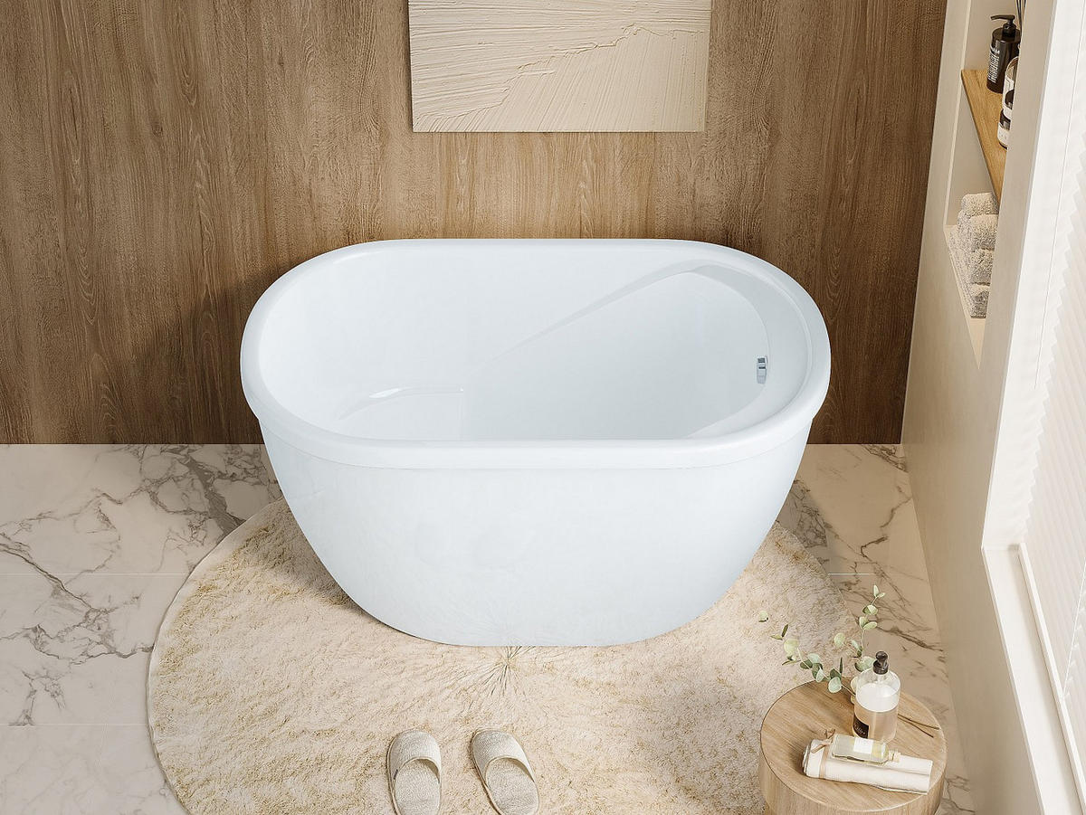 SITZBADEWANNE - 1 Person - Acryl - Weiß - - Weiß, Kunststoff (120/65/75cm) - Vente-Unique