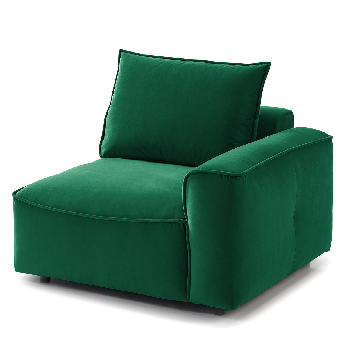 MODULSESSEL - Dunkelgrün, Holz/Textil (104/82/99cm) - home24