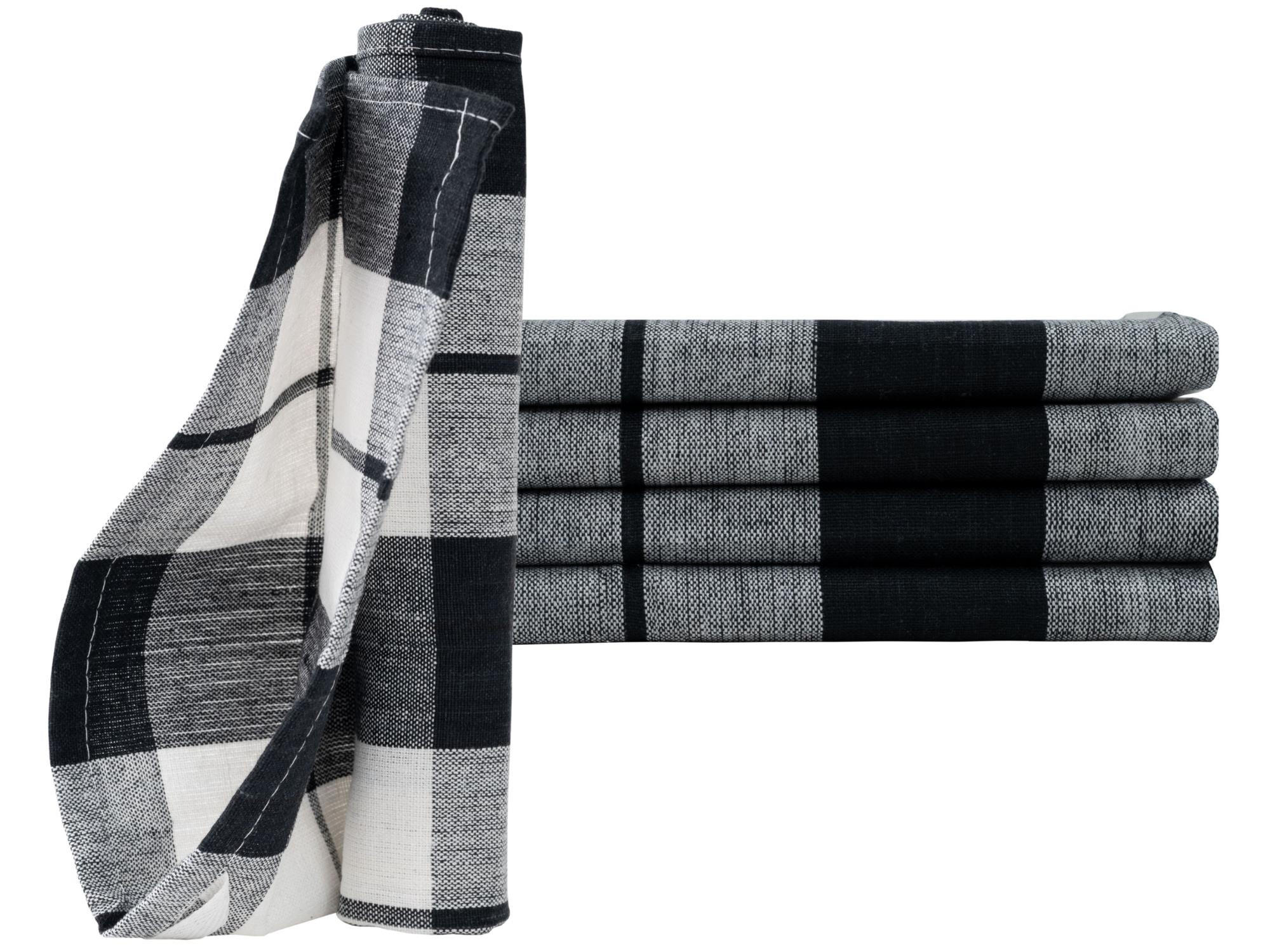 GESCHIRRTÜCHER 50x70 cm im 12er Set aus 100% Baumwolle, Küchentücher Schwarz - Schwarz, Textil (50/70cm) - Carpe Sonno