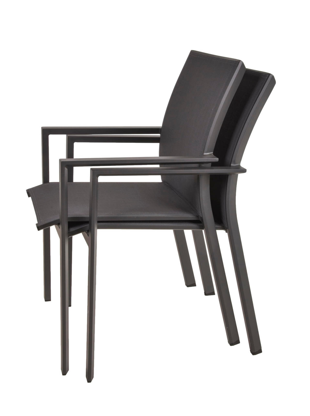 GARTEN-SITZGRUPPE Dorian 7-teilig Gartenmöbel-Set - Dunkelgrau, Kunststoff - DELUKE