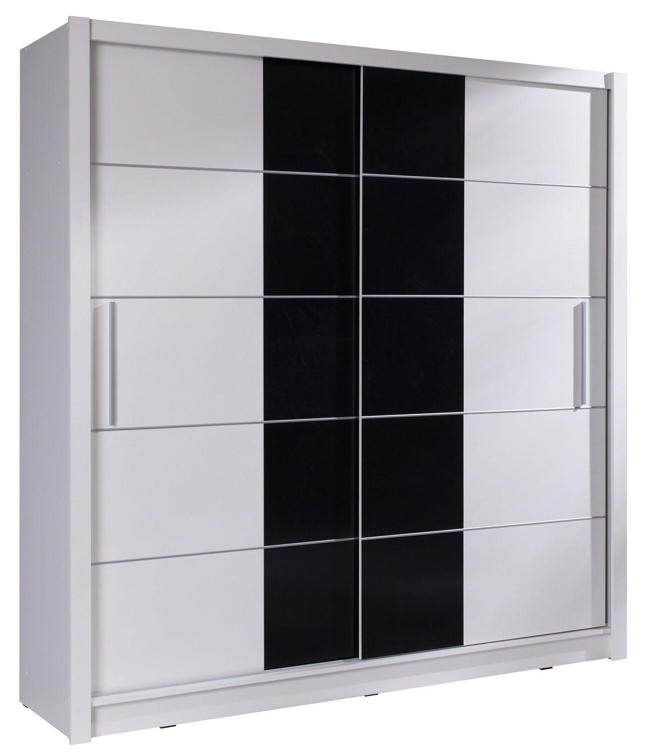 Feldmann-Wohnen Schiebetürenschrank Weiß 204x214x62 cm