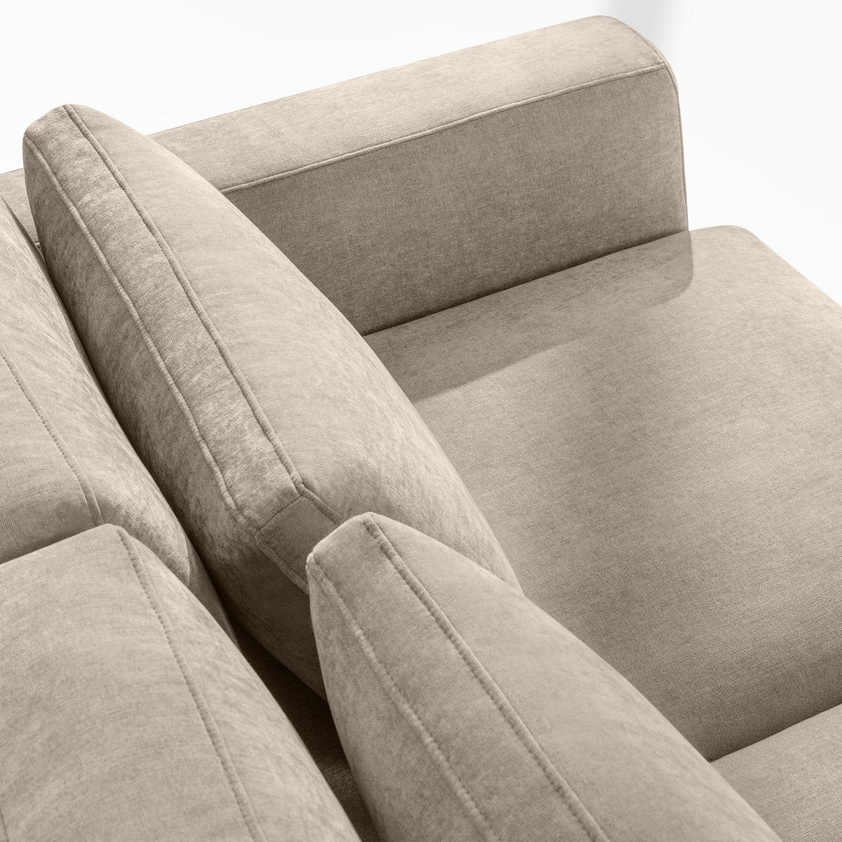 ECKSOFA XL links VERUS - Creme, Holz/Holzwerkstoff (377/328cm) - KONSIMO®