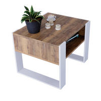 COUCHTISCH KARO 65 - Alteiche/Weiß, Holz (53.6/65/45cm) - Mat-Haus