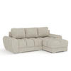ECKSOFA MIT SCHLAFFUNKTION Peebles Beige Grau Chenille-Stoff - Chromfarben/Beige, Holz/Holzwerkstoff (256/175cm) - Maison de Reve