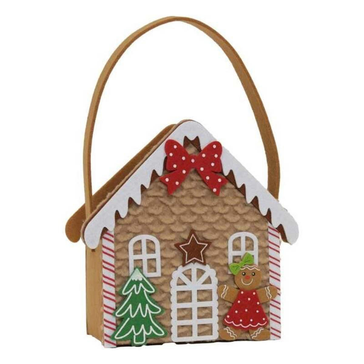 UNIQUE Living - Geschenktüte Weihnachten - 18,5x7,5x18cm - Mehrfarbig - Multicolor, Textil (18cm) - Unique Living