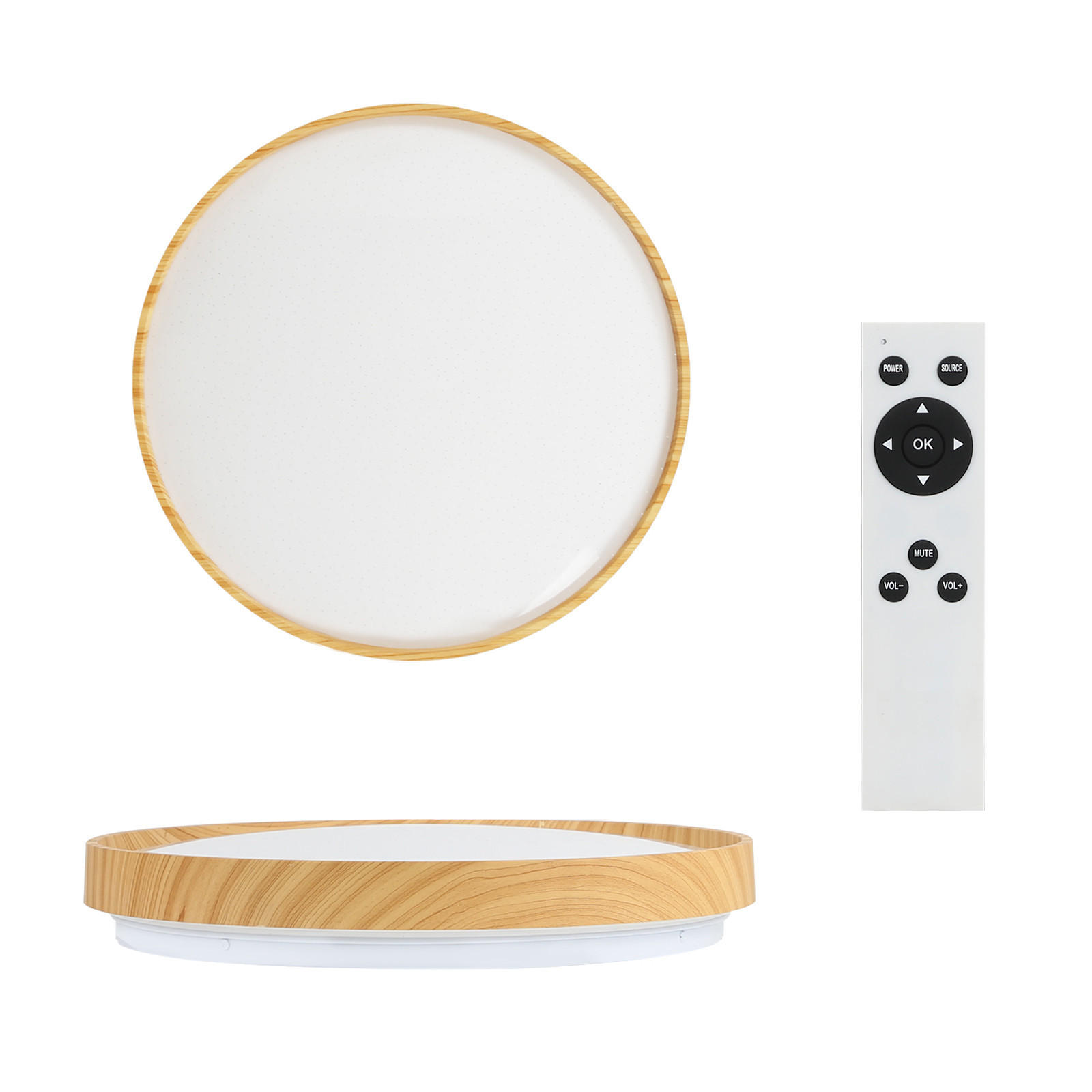 LED stropní svítidlo Lukas 40/40/6 cm - hnědá, kov (40/40/6cm) - Nettlife
