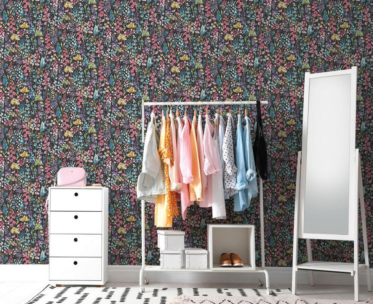 VLIESTAPETE Schwarz 53/1005 cm - Schwarz, Textil (53/1cm) - KUNSTLOFT