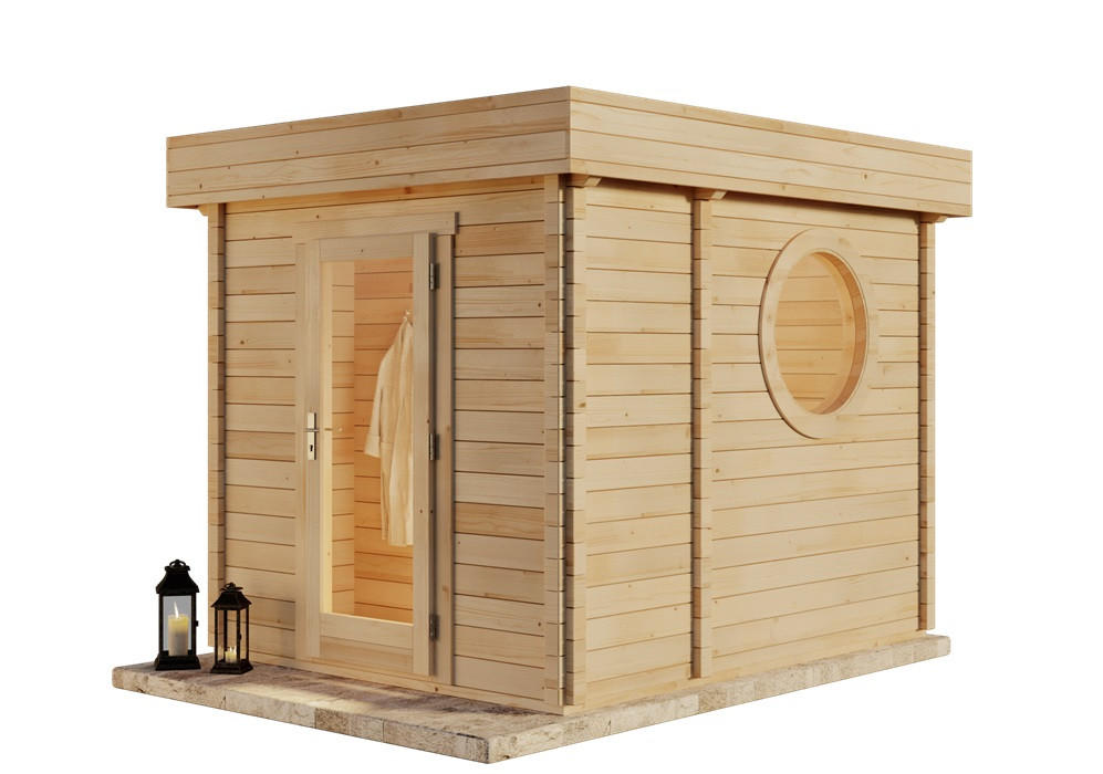 FinnTherm Gartensauna Natur 264x257x321 cm
