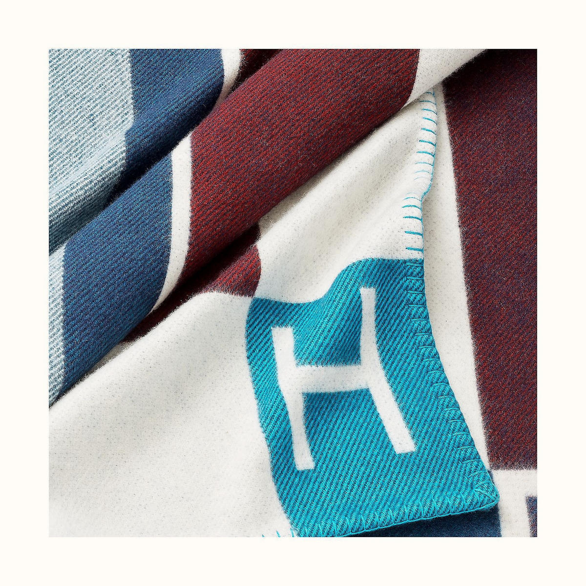 WOHNZIMMERDECKE – 180 x 130 cm, Blau - Blau, Textil (180/130cm)