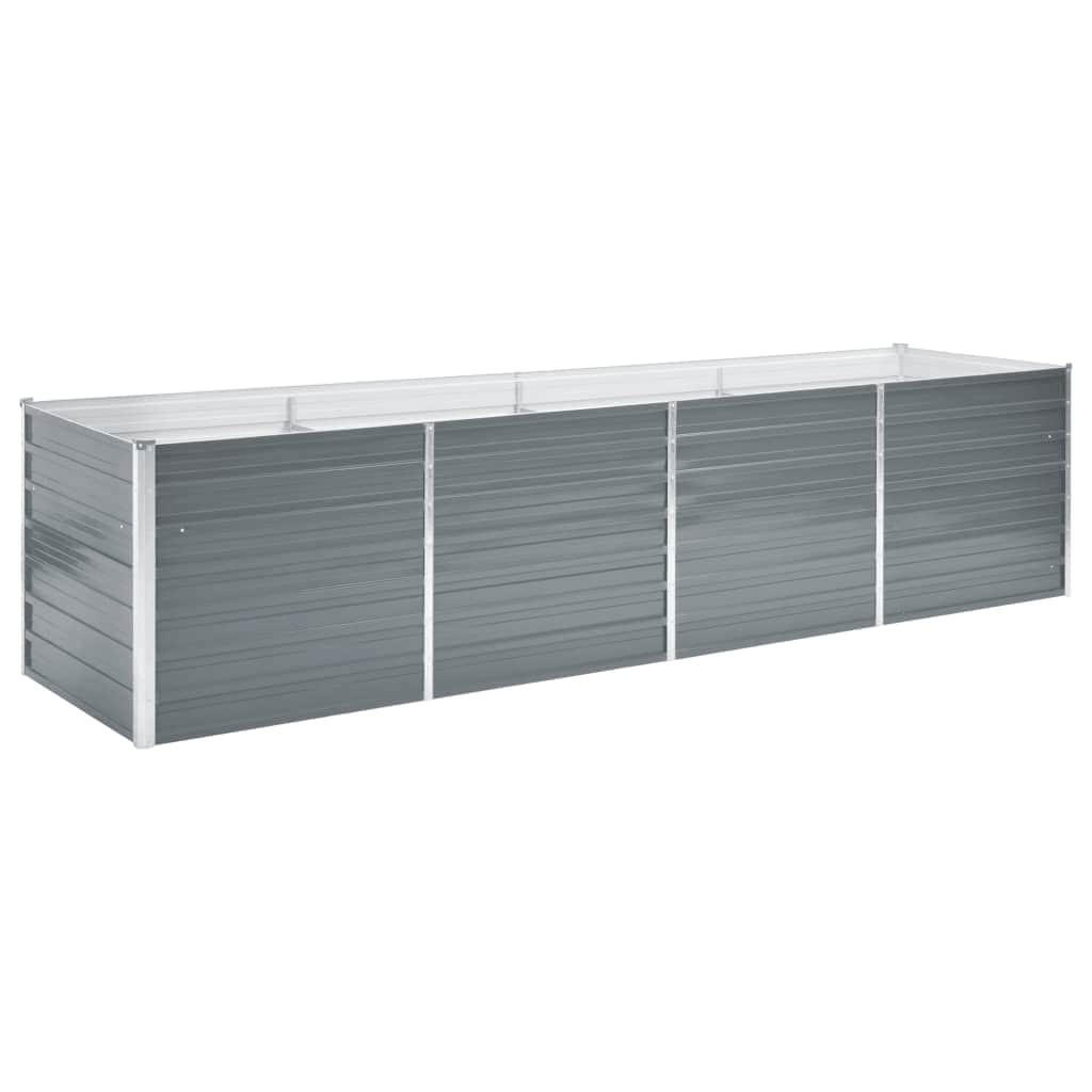 HOCHBEET 320/80/77 cm, aus Verzinkter Stahl, Grau - Grau, Metall (80/77/320cm) - vidaXL