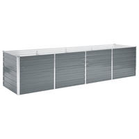 HOCHBEET 320/80/77 cm, aus Verzinkter Stahl, Grau - Grau, Metall (80/77/320cm) - vidaXL
