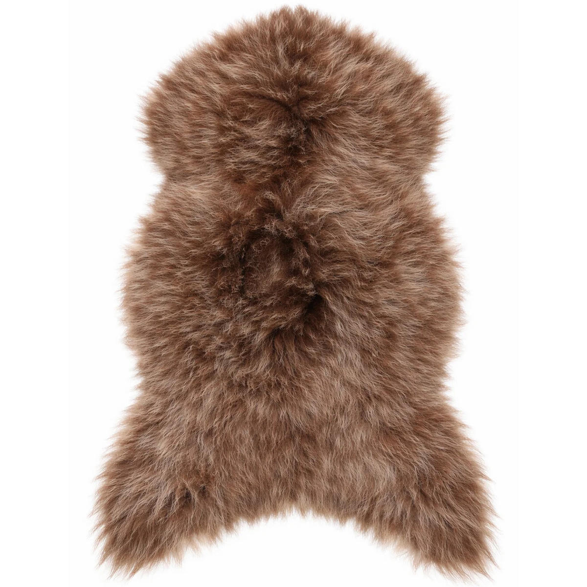 FELL Islandschaffell Lammfell Schaffell Schoko Braun ca. 110 cm - Hellbraun/Braun, Fell (60/110cm) - Provellus