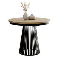 ESSTISCH mit Rillenstruktur DAST Eiche artisan/Schwarz - Eiche Artisan, Holzwerkstoff (100/100/77cm) - Compleo24