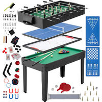 MULTIFUNKTIONALER SPIELTISCH Sirgamealot, 125 x 123 x 83 cm, schwarz/grün - Schwarz/Grün, Holz (125/123cm) - tectake