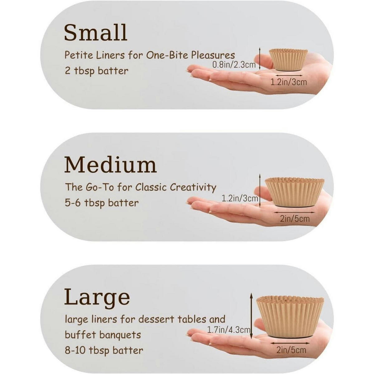 MUFFINFÖRMCHEN 300 Stück Set Verlauf-Design Mini - Multicolor, Papier (3/2.1/3cm)
