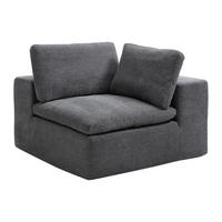 SESSEL mit gerader Rückenlehne - 1 -Sitzer - Polyester - anthrazitgrau - CORTOLINE - Anthrazit, Textil (112/83/112cm) - Vente-Unique